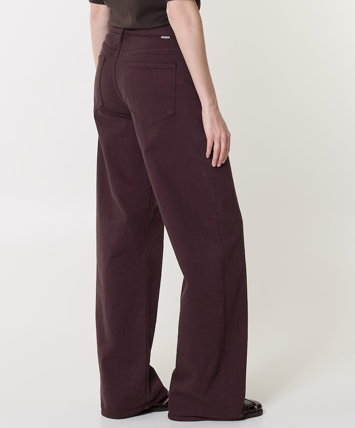 The Rerun ZIP SNEAK dames jeans bordeaux