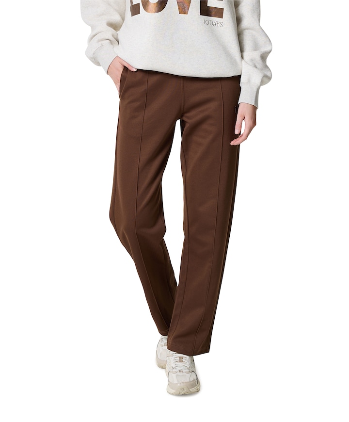 tapered track dames broek bruin