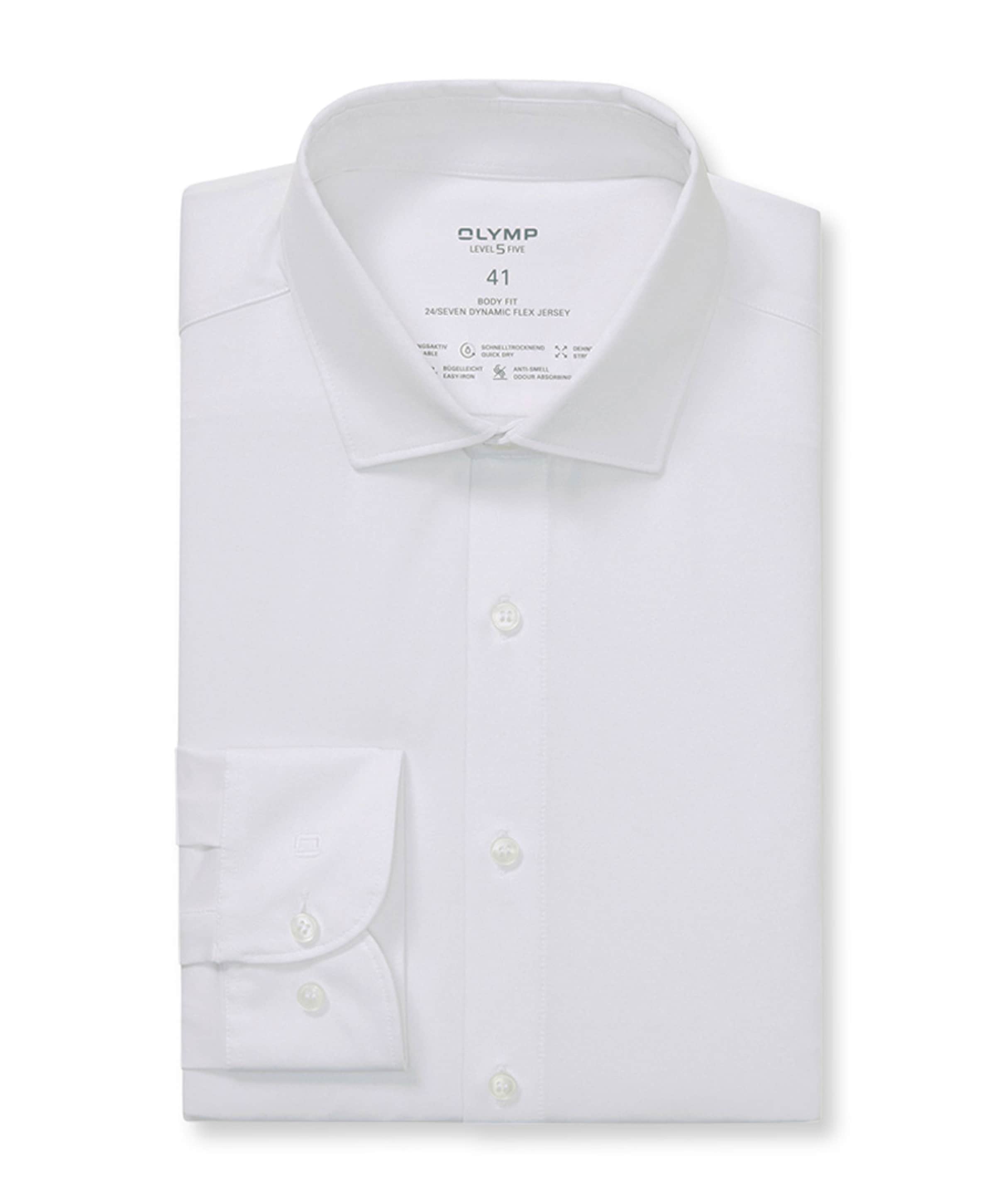 Heren overhemd lange mouw wit