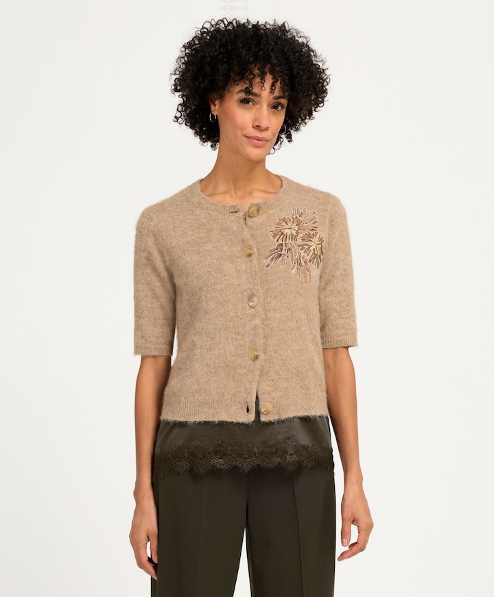 Dames vest beige