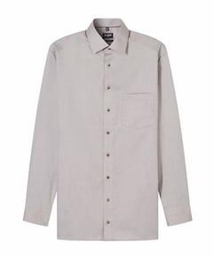 Heren overhemd lange mouw bruin