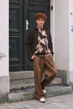Heren overshirt bruin