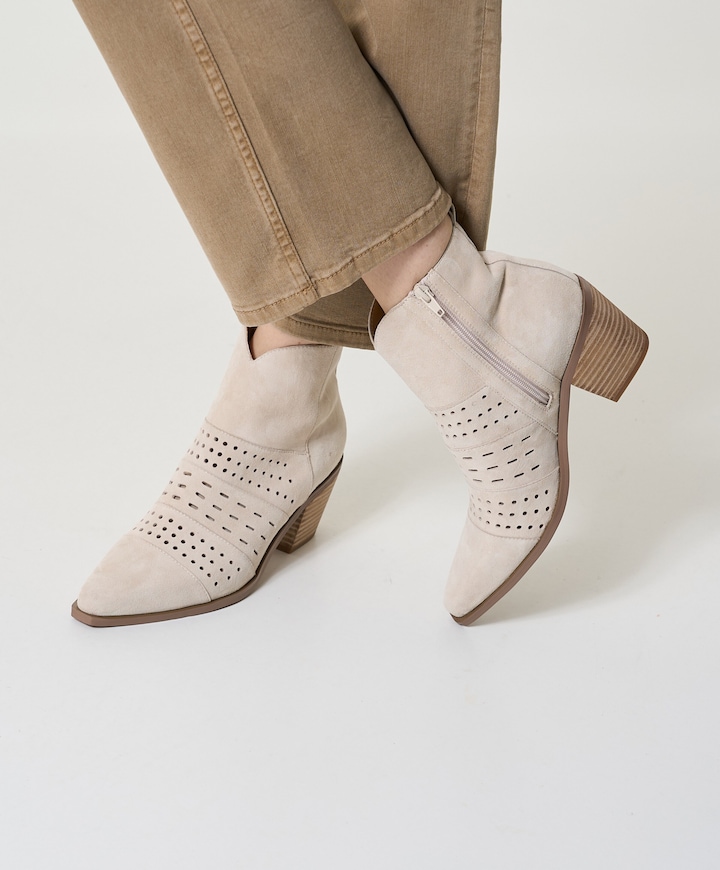 Adriana dames enkellaarzen beige
