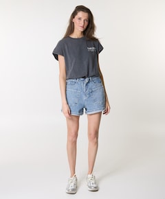 Flip Waist dames korte broek blauw