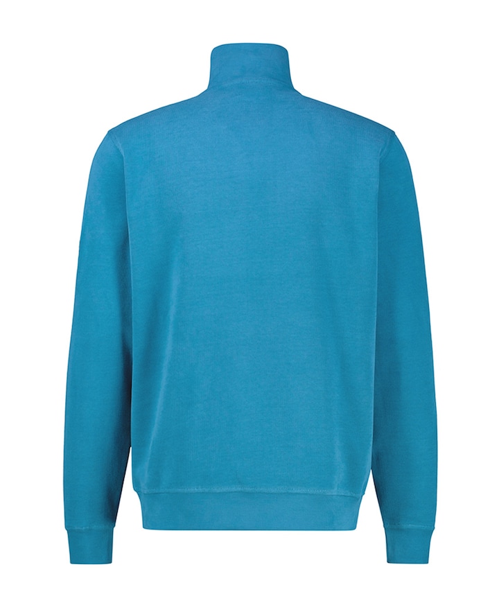 Heren trui met rits blauw