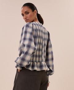 Dames blouse blauw