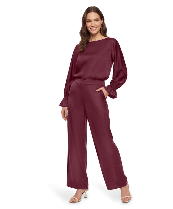 dames broek bordeaux
