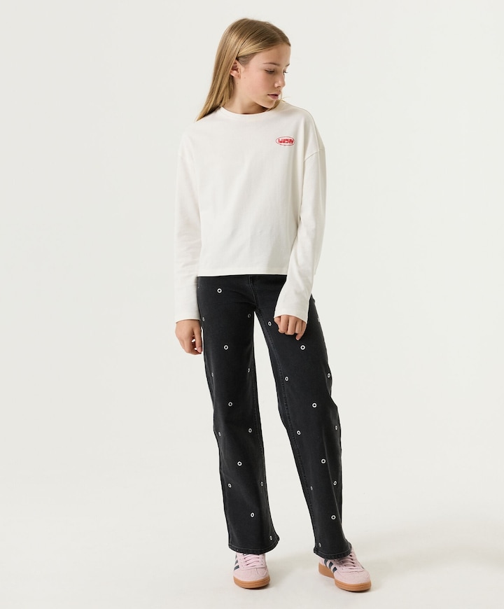 Meisjes longsleeve ecru