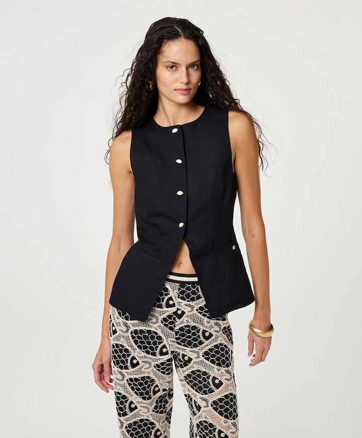 Dames gilet zwart
