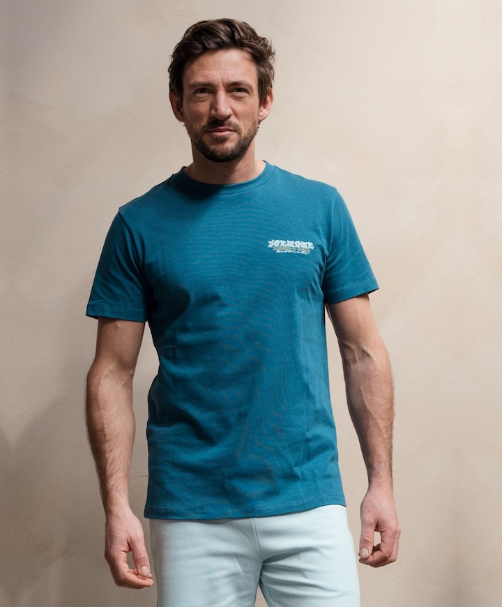 Heren T-shirt blauw