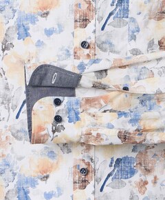 Heren overhemd lange mouw ecru