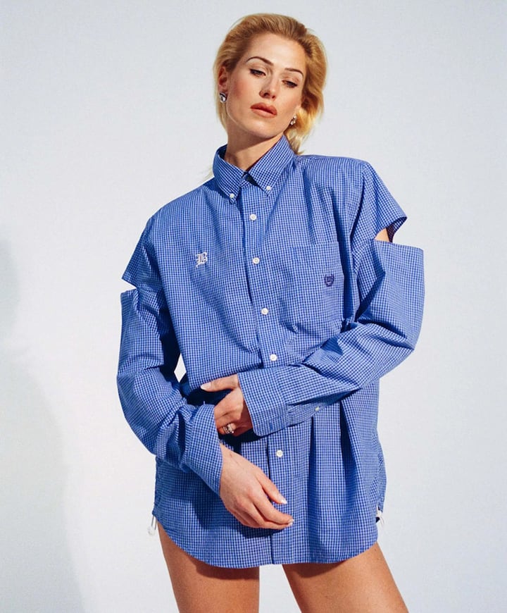 Dames blouse blauw