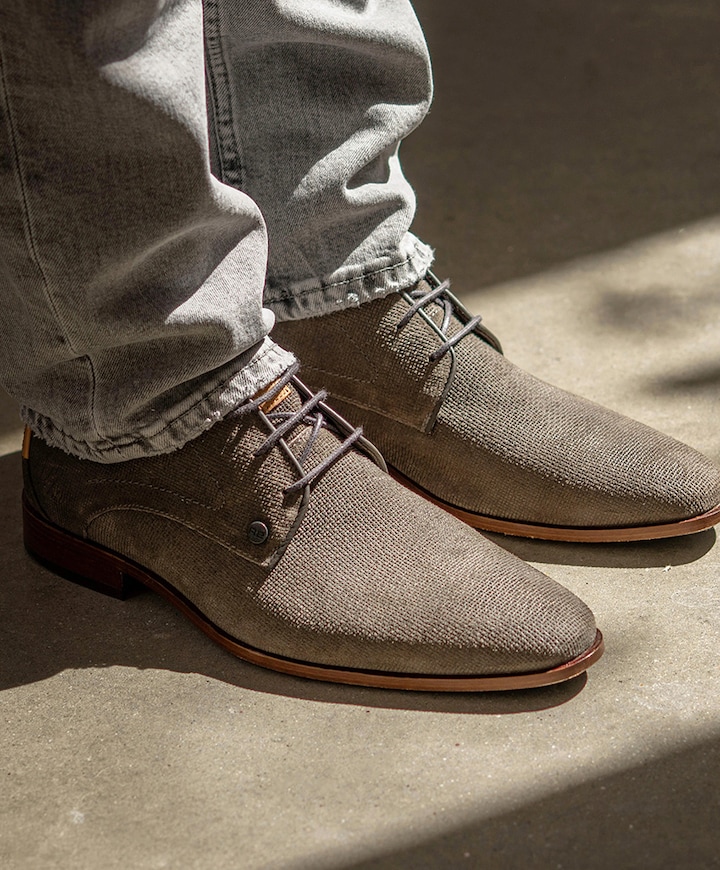 GREG WALL SUE heren veterschoenen grijs