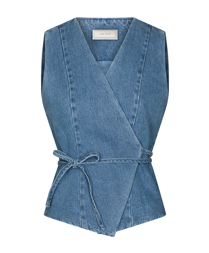 Dames gilet blauw