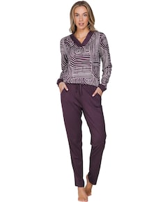 Dames pyjamaset bordeaux