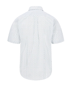 Heren overhemd korte mouw groen