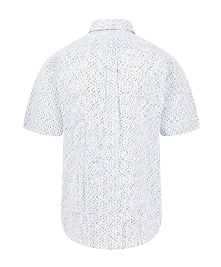 Heren overhemd korte mouw groen