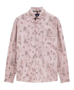 Heren overhemd lange mouw roze