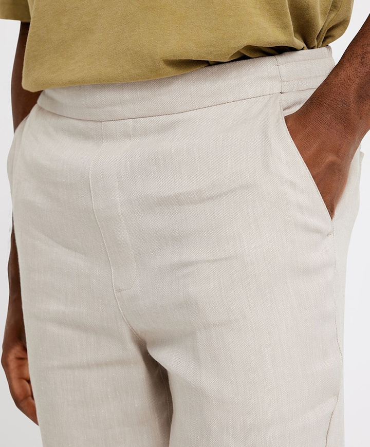 THEO 769 SAND LINEN heren broek beige