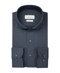 Heren overhemd lange mouw blauw