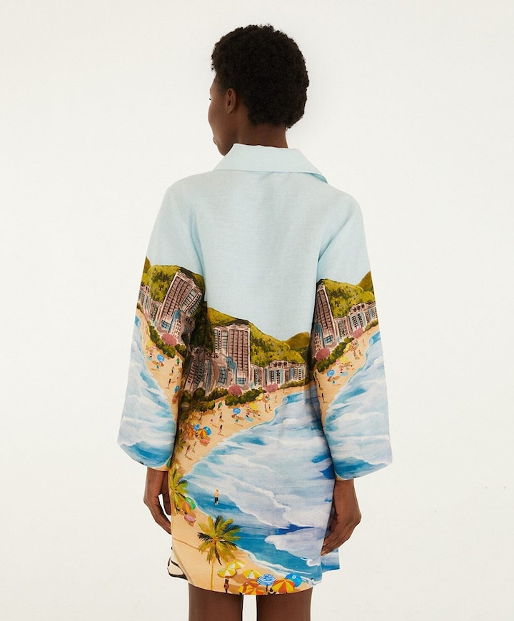 Dames vest blauw