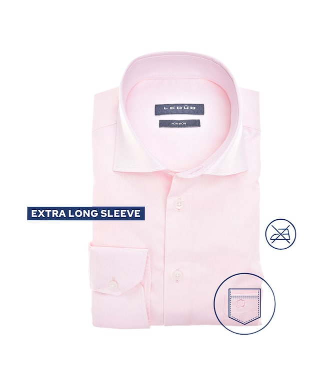 Overhemd extra lange mouw m7 roze