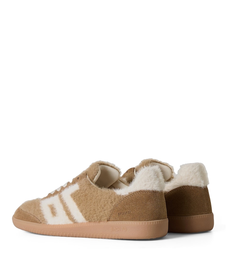 MOHAIR dames sneakers bruin