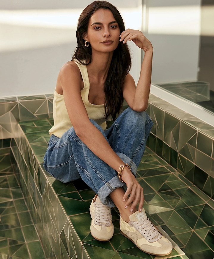 June Haylee dames sneakers geel