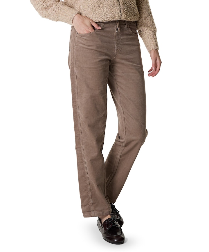Kay cord jog dames broek bruin