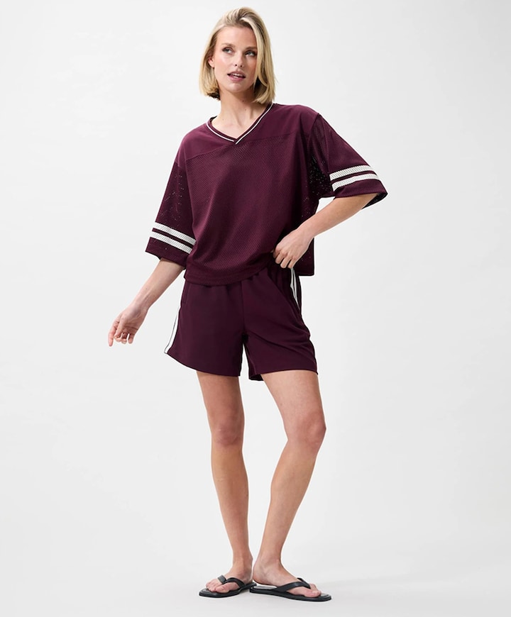 Dames T-shirt bordeaux