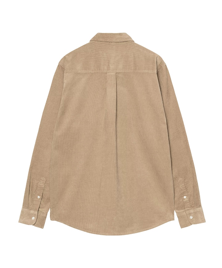 Heren overhemd lange mouw beige