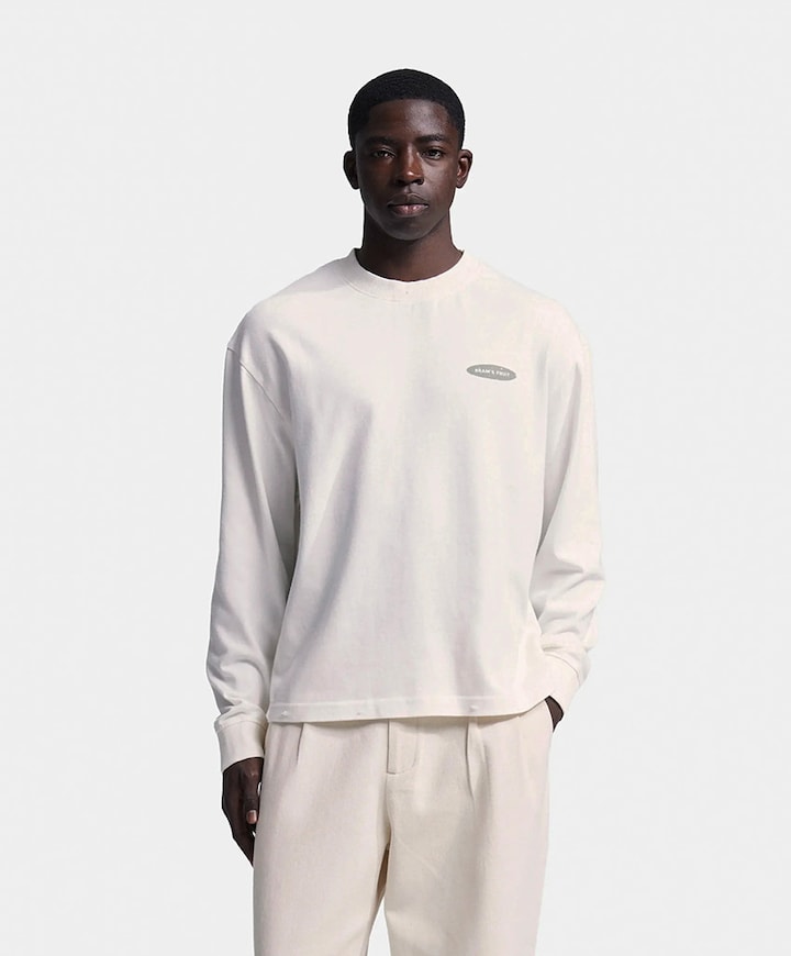 Heren longsleeve wit