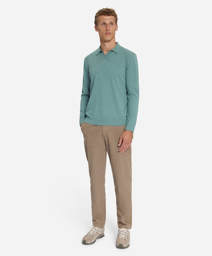 Heren polo blauw
