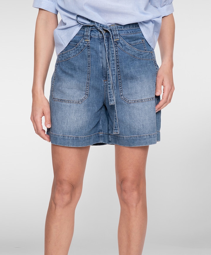 Dames korte broek blauw