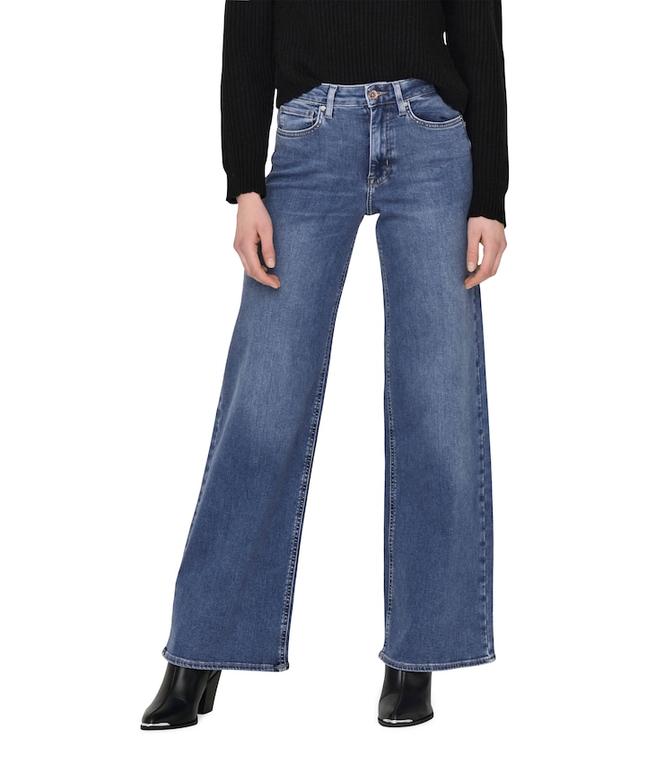 ONLMADISON BLUSH HW WIDE DNM blauw