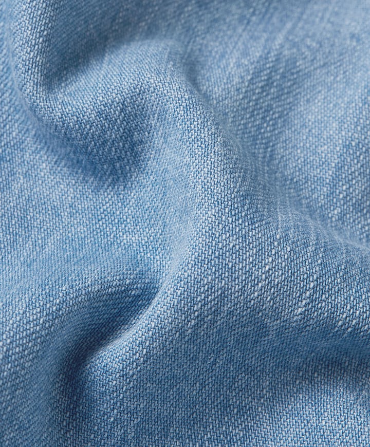 Heren overhemd lange mouw blauw