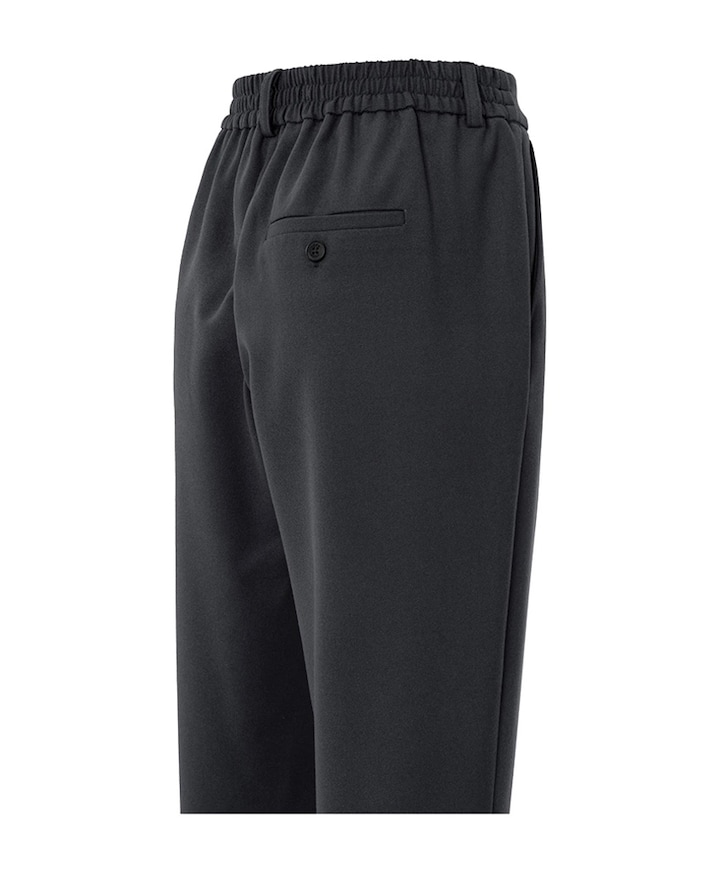 Elastic waist broek zwart