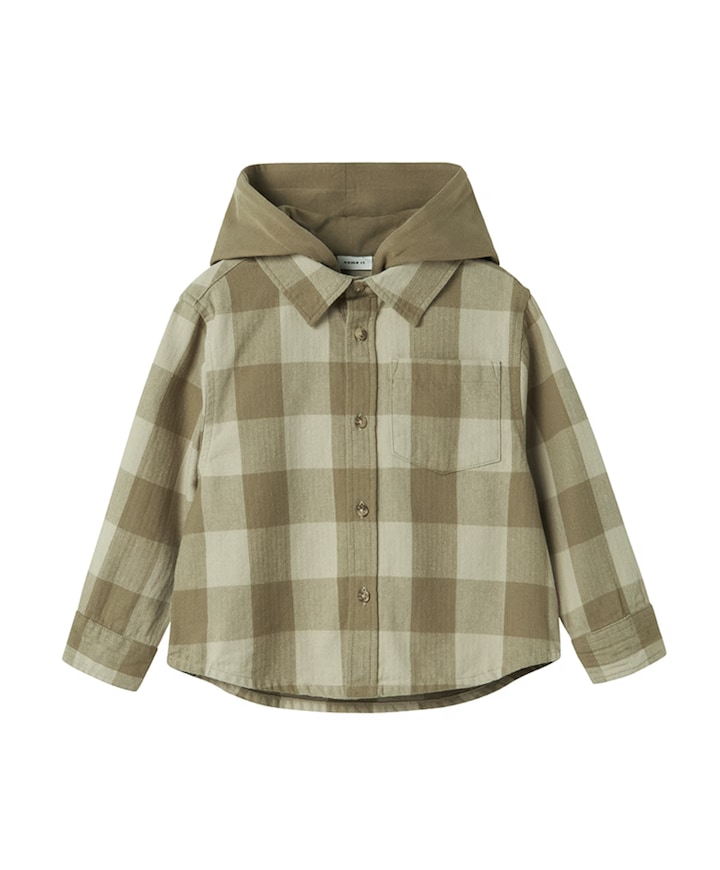 Overhemd lange mouw beige