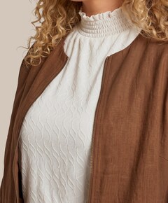 Dames jas bruin