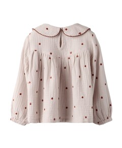 Meisjes blouse lange mouw roze
