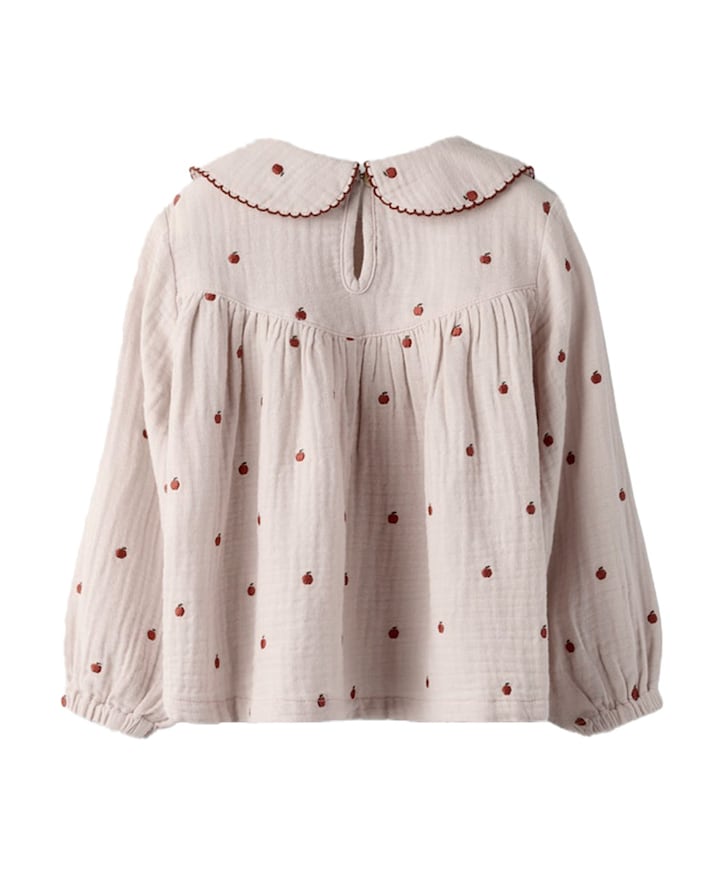 Meisjes blouse lange mouw roze
