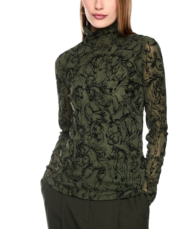 Dames longsleeve groen