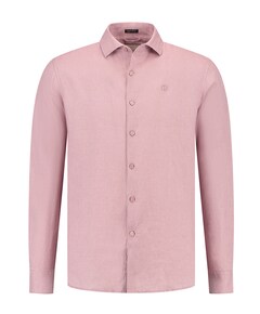 Heren overhemd lange mouw roze