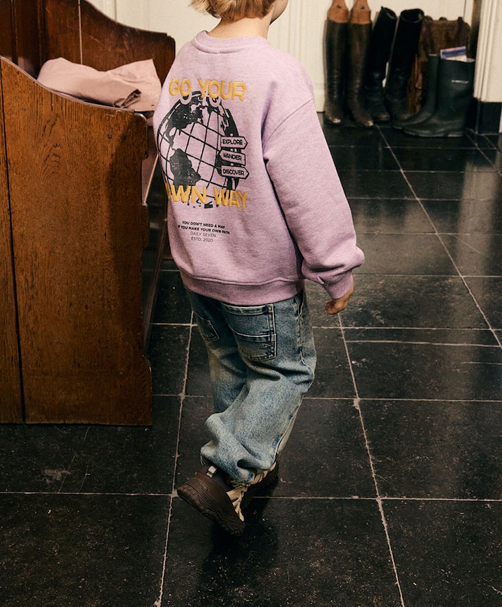 Jongens sweater paars