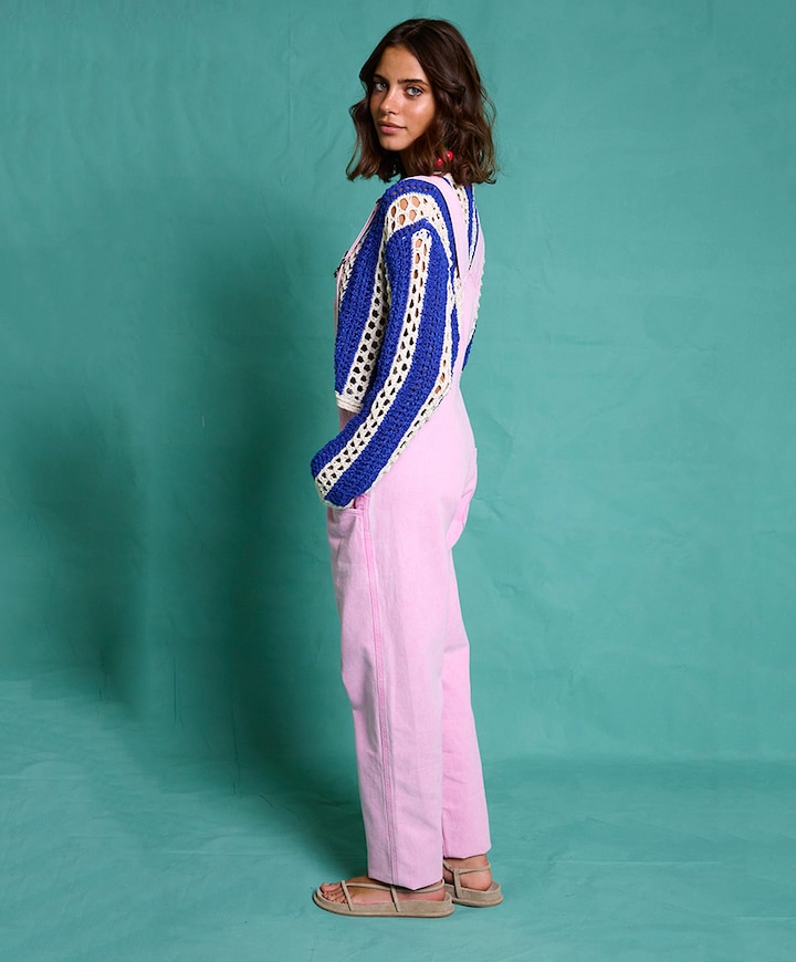 meisjes jumpsuit roze