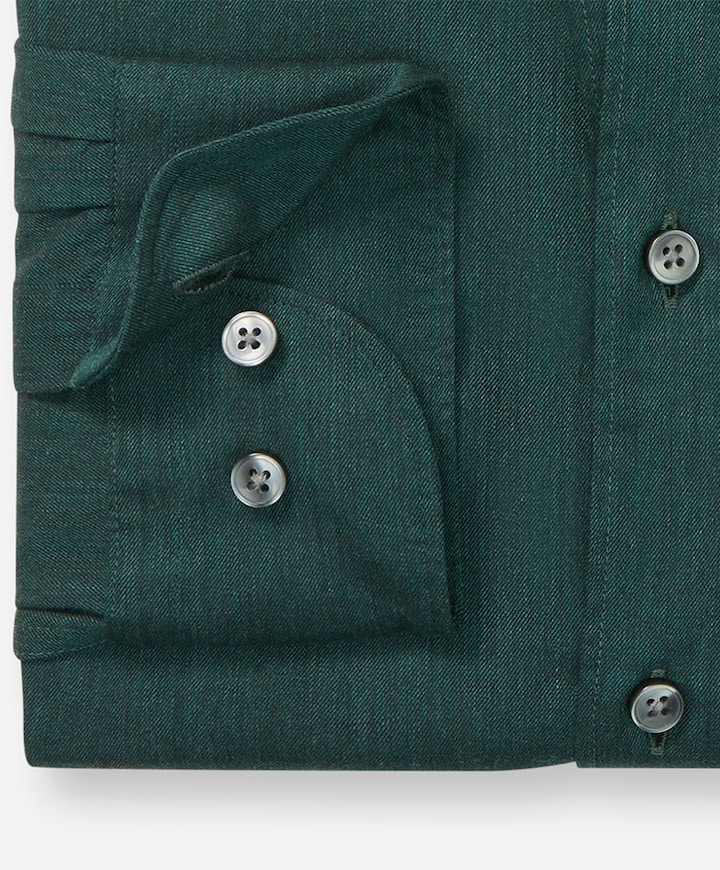 Heren overhemd lange mouw groen