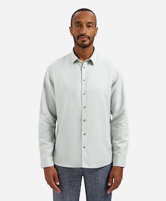 Heren overhemd lange mouw groen