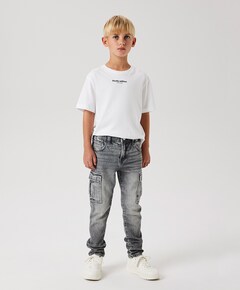 NKMSILAS TAP CARGO 6650-AZ NO jeans grijs