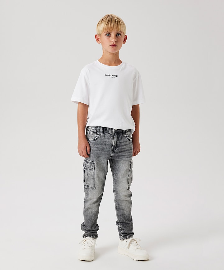 NKMSILAS TAP CARGO 6650-AZ NO jeans grijs