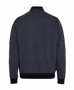 Heren trui met rits blauw
